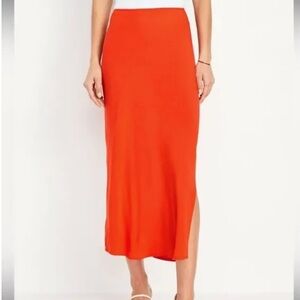 Old Navy Vibrant Orange Maxi Skirt